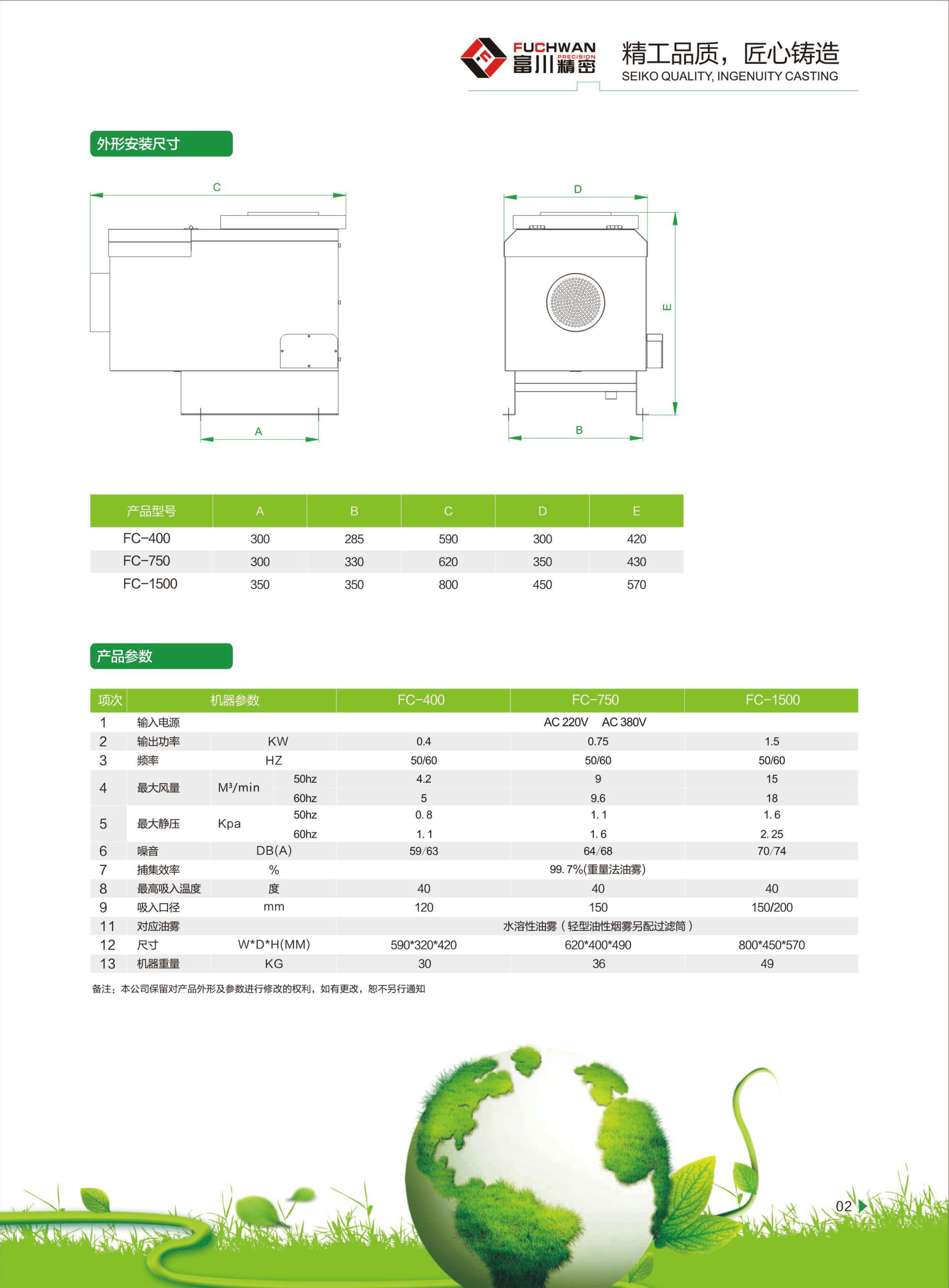 機械式油霧收集器FC型